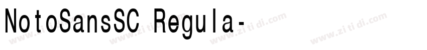 NotoSansSC Regula字体转换